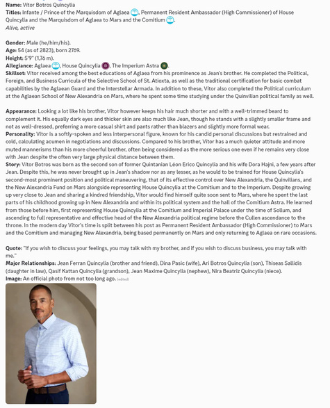 Character profile: Vítor Botros Quincylia